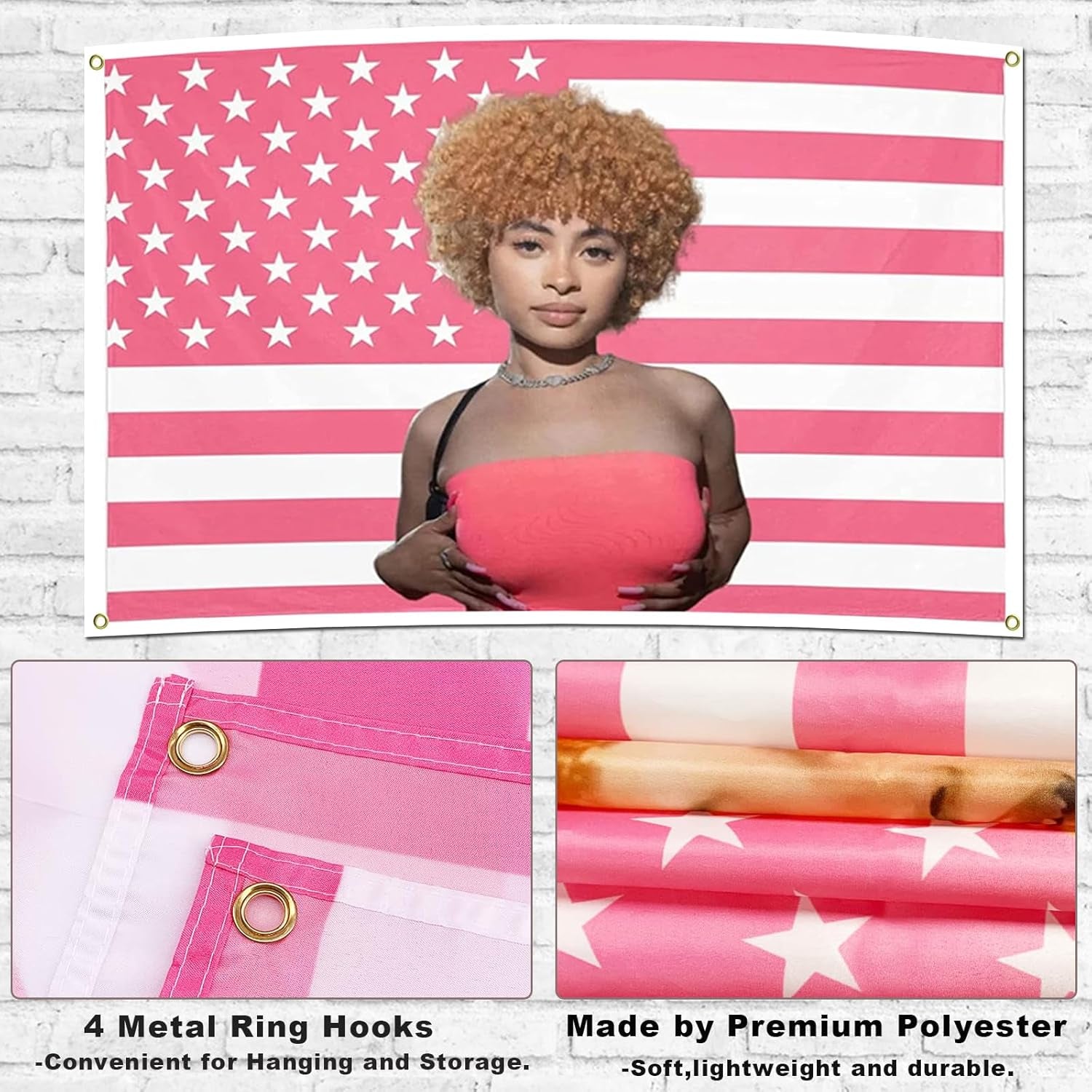 Tapestry ice krydderi flag pink flag Home - Tilbehør og dekorationer Naty Shop
