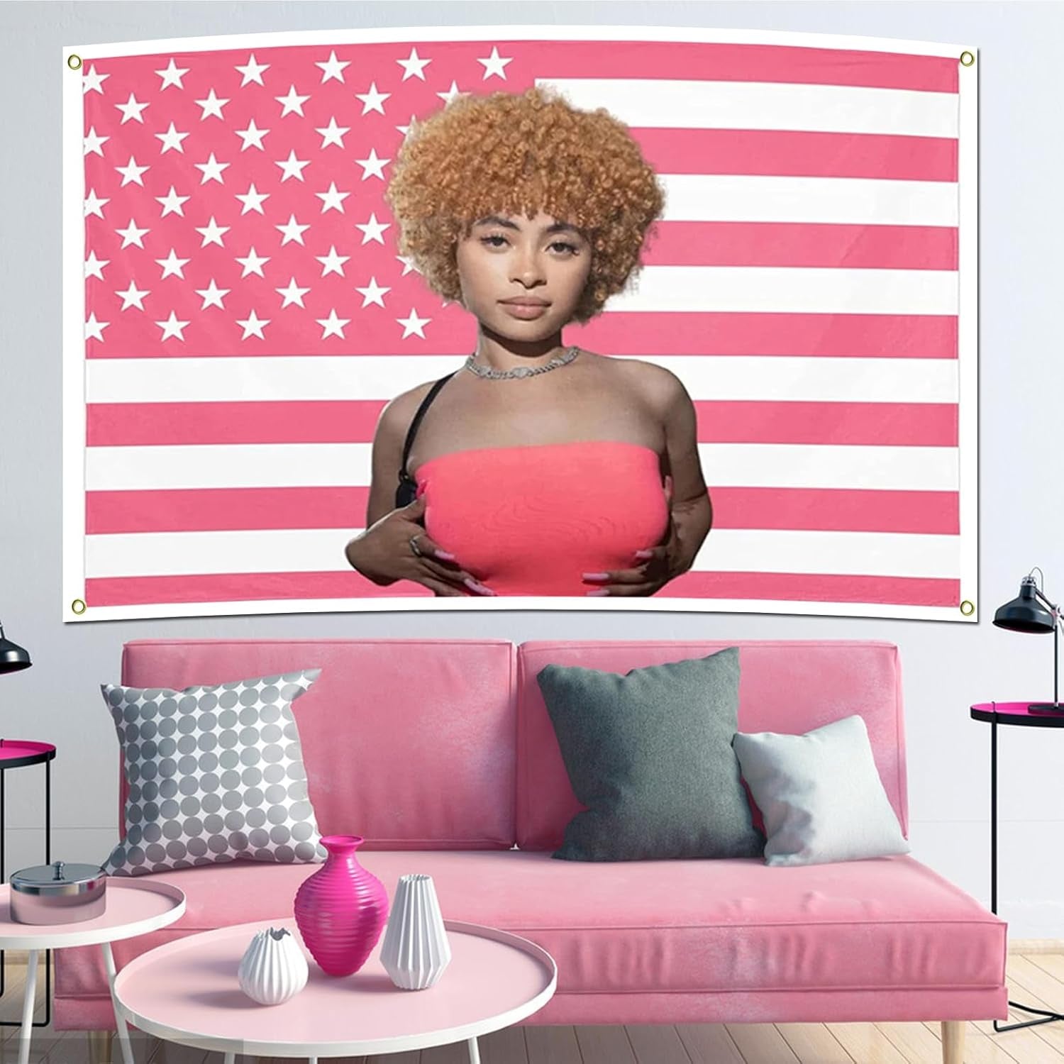 Tapestry ice krydderi flag pink flag Home - Tilbehør og dekorationer Naty Shop