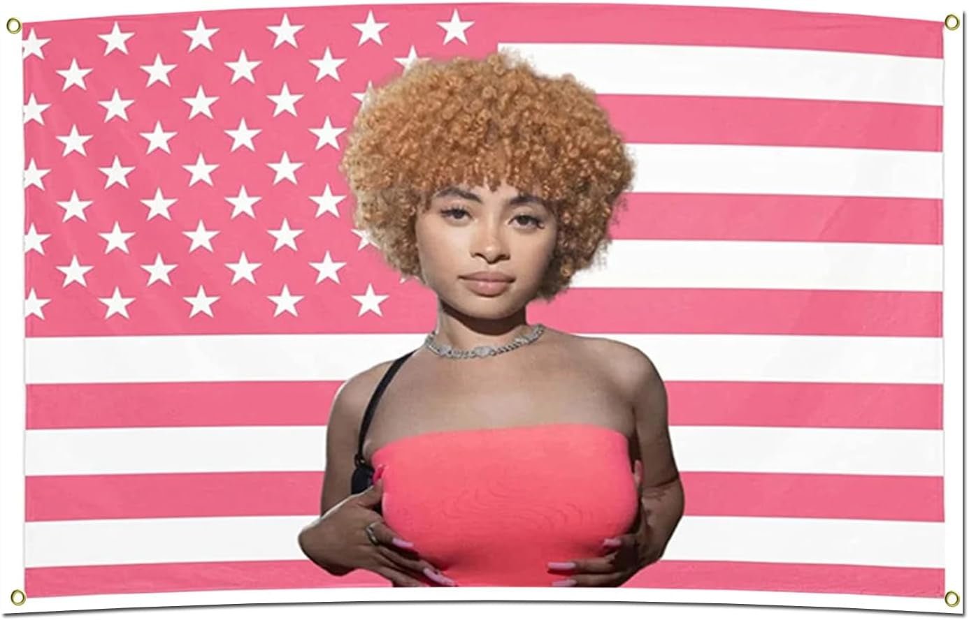 Tapestry ice spice flag pink flag Home - Tilbehør og dekorationer Naty Shop Standard titel