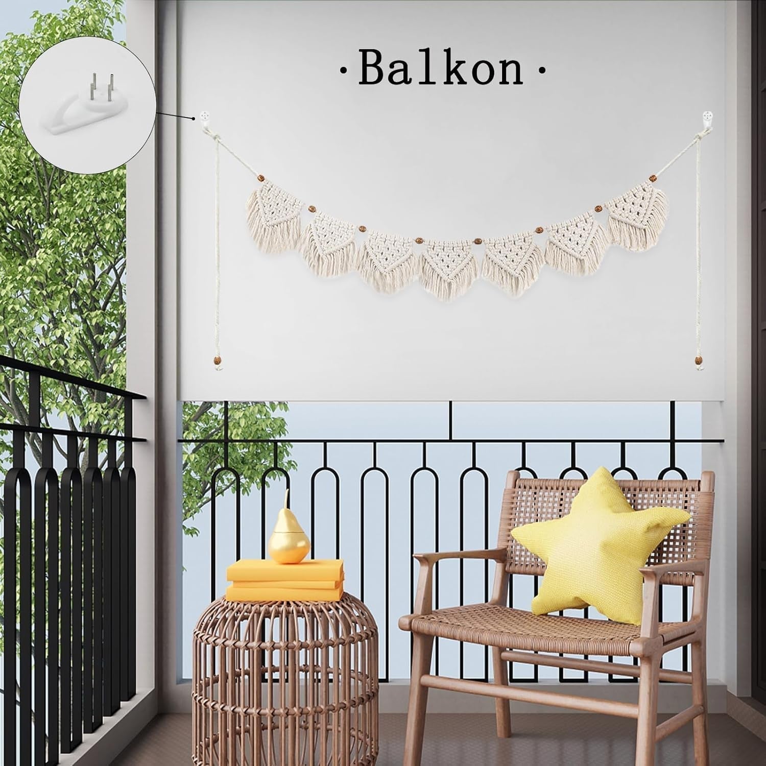 Tapestry ihonyi deco chic frynsede guirlande led Hjem - Tilbehør og dekorationer Naty Shop