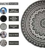Tapestry indisk strandhåndklæde rund mandala hippiestor indisk Hjem - Tilbehør og dekorationer Naty Shop