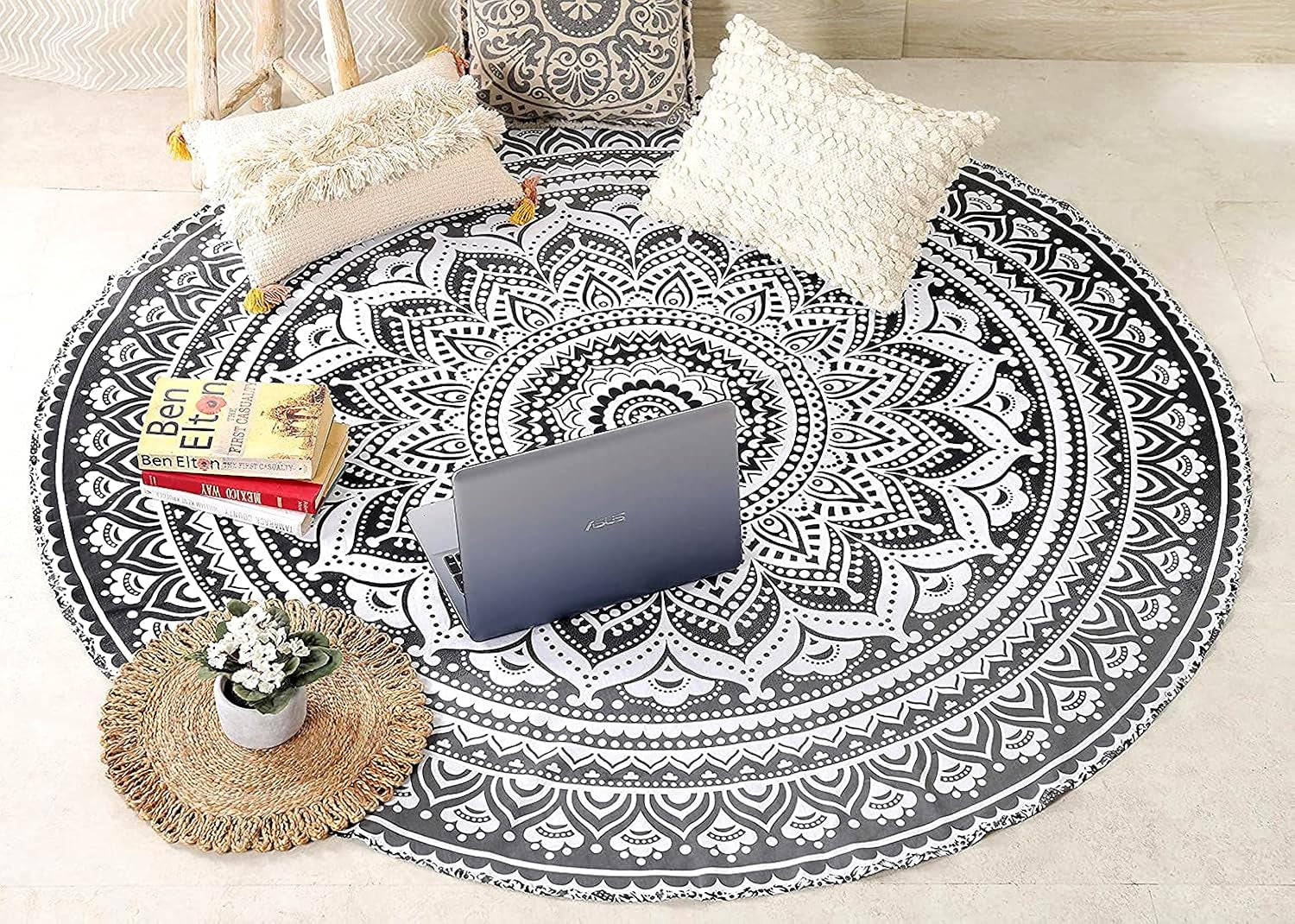 Tapestry india badehåndklæde rund mandala hippiestor indisk Hjem - Tilbehør og dekorationer Naty Shop Standardtitel