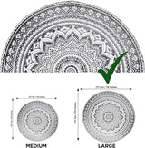 Tapestry indisk strandhåndklæde rund mandala hippiestor indisk Hjem - Tilbehør og dekorationer Naty Shop