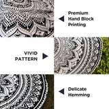 Tapestry indisk strandhåndklæde rund mandala hippiestor indisk Hjem - Tilbehør og dekorationer Naty Shop