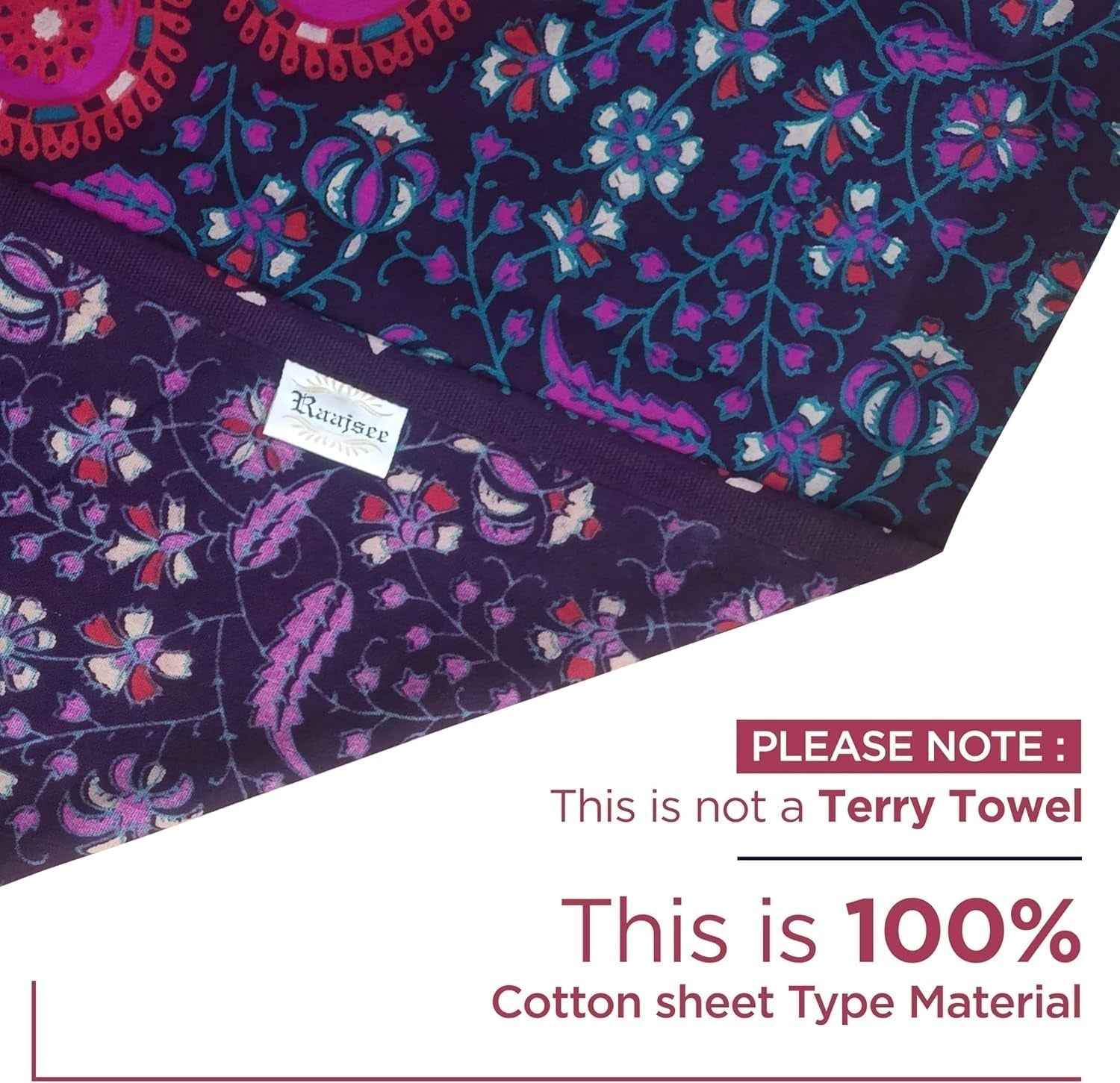 Indien gobelin strandhåndklæde rund mandala hippie violet Hjem - Tilbehør og dekorationer Naty Shop