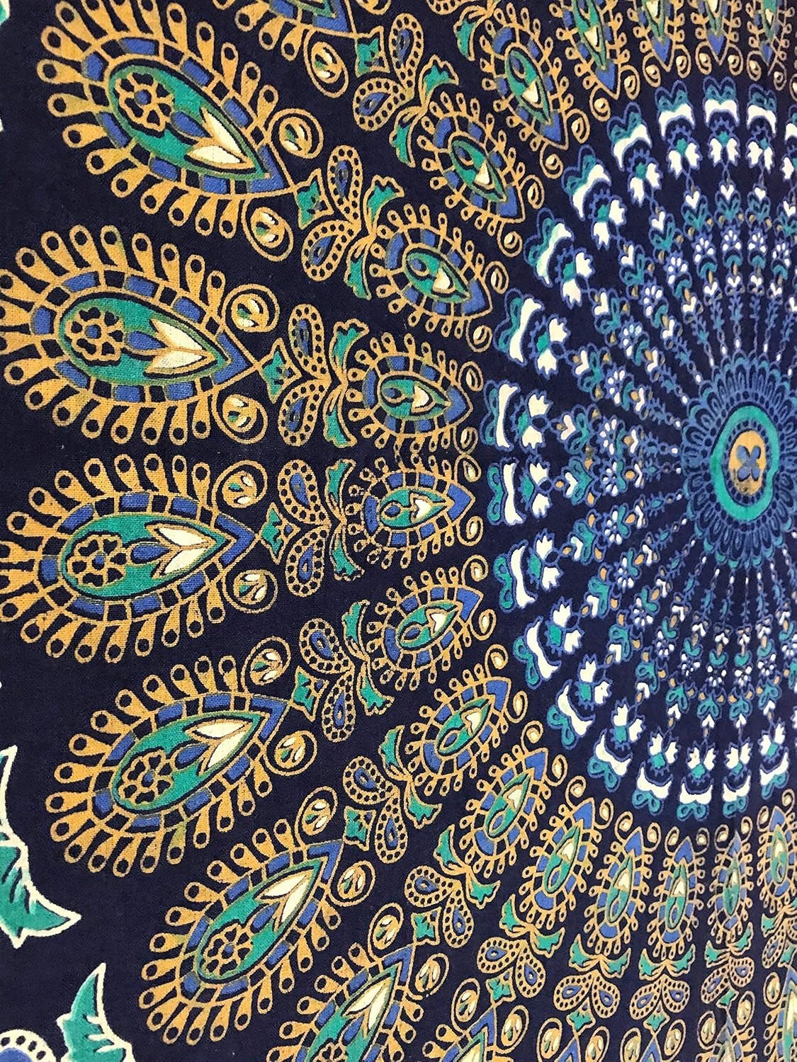 Indisk gobelin psykedelisk mandala blå turkis elefant Hjem - Tilbehør og dekorationer Naty Shop