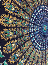 Indisk gobelin psykedelisk mandala blå turkis elefant Hjem - Tilbehør og dekorationer Naty Shop