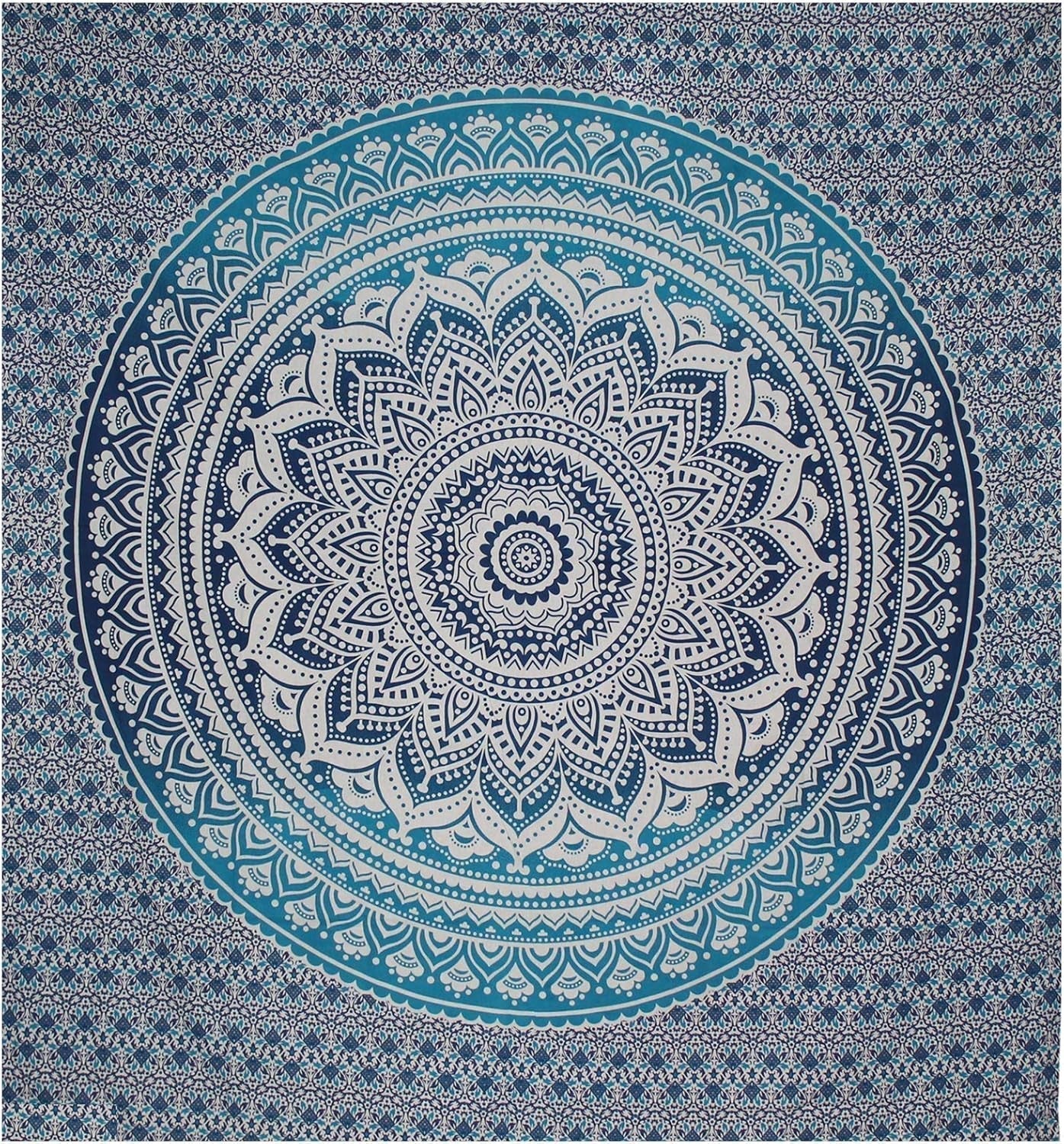 Indisk blå mandala gobelin æstetisk værelse dekoration Hjem - Tilbehør og dekorationer Naty Shop