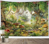 Japansk gobelin lærred røde kirsebærblomster solvæg Hjem - Tilbehør og dekorationer Naty Shop Multi 27 235L X 180B Cm