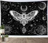 Japansk gobelin panza rød kirsebærblomster solvæg Hjem - Tilbehør og dekorationer Naty Shop Multi 12 200L X 150B Cm