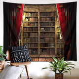 Japansk gobelin lærred røde kirsebærblomster solvæg Hjem - Tilbehør og dekorationer Naty Shop Multi 08 150L X 130B Cm