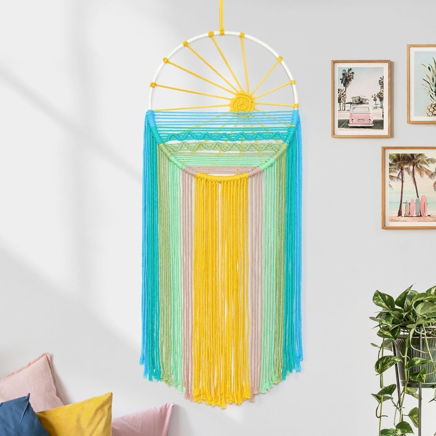 Lomohoo dreamcatcher gobelin sol regnbue mønster gobelin Hjem - Tilbehør og dekorationer Naty Shop Sunset