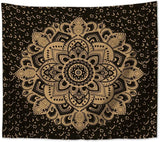 Majami indisk mandala gobelin sort guld polyester lærred Hjem - Tilbehør og dekorationer Naty Shop Standard titel