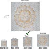 Tapestry mandala værelse dekoration lærred hvidguld Hjem - Tilbehør og dekorationer Naty Shop