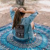 Gobelin momomus mandala farvet bomuld orientalsk design Hjem - Tilbehør og dekorationer Naty Shop
