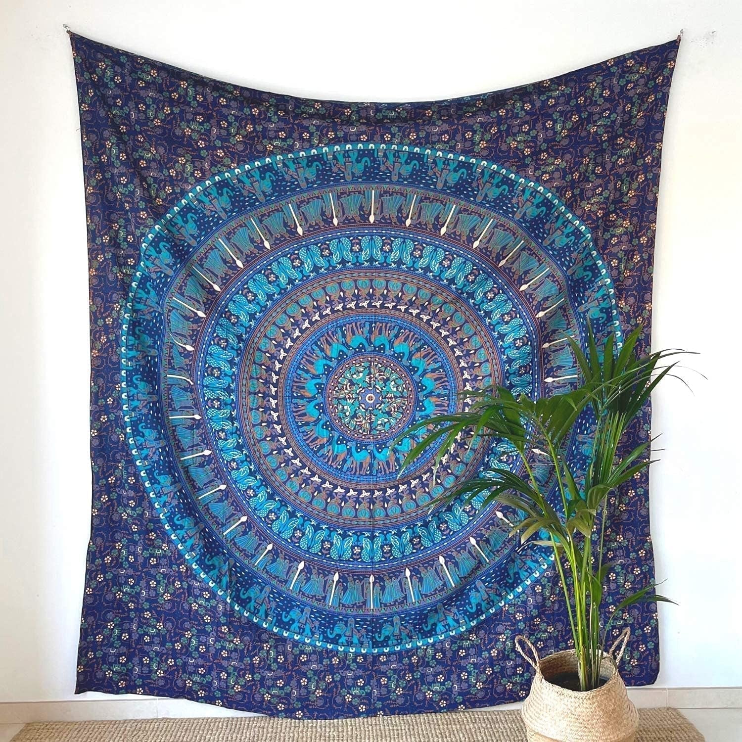 Gobelin momomus mandala farvet bomuld orientalsk design Hjem - Tilbehør og dekorationer Naty Shop