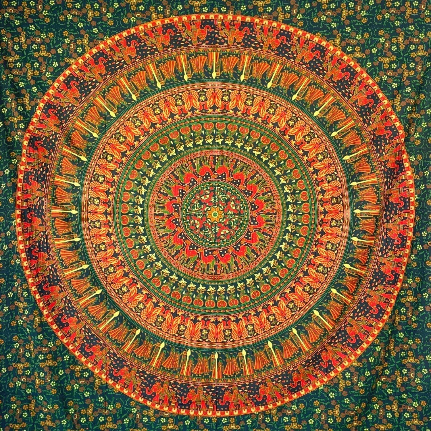 Tapestry momomus mandala farverige orientalske designs i bomuld Hjem - Tilbehør og dekorationer Naty Shop Hilsen 210L X 230B Cm