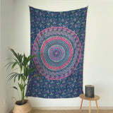 Gobelin momomus mandala farvet bomuld orientalsk design Hjem - Tilbehør og dekorationer Naty Shop Violet A 135L X 210B Cm