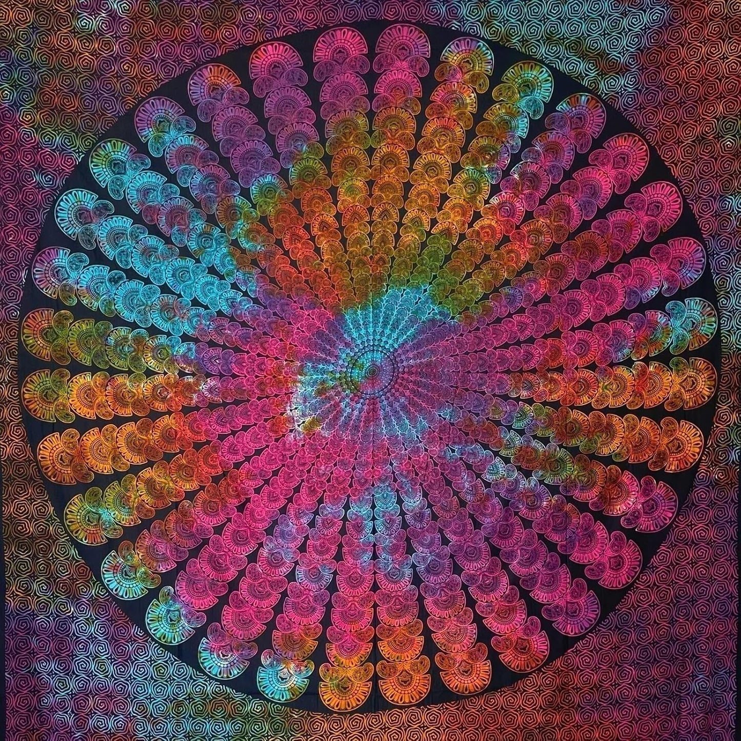 Tapestry momomus mandala hippie eller psykedelisk xxl Home - Tilbehør og dekorationer Naty Shop Multicolor 18 230L X 210B Cm