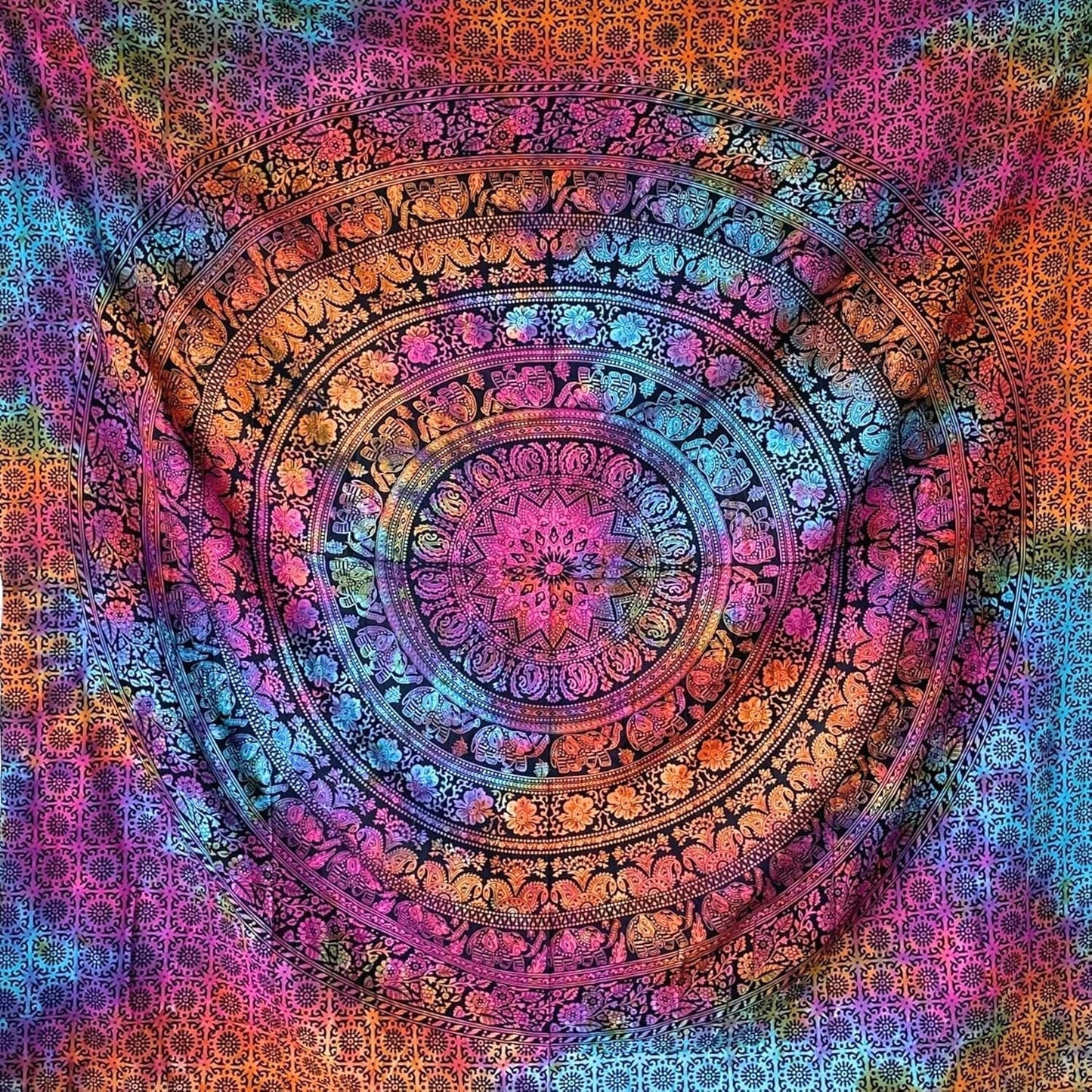 Tapestry momomus mandala hippie eller psykedelisk xxl Home - Tilbehør og dekorationer Naty Shop Multicolor 16 230L X 210B Cm
