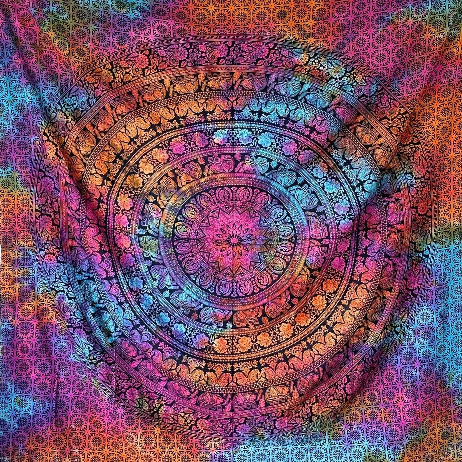 Tapestry momomus mandala hippie eller psykedelisk xxl Home - Tilbehør og dekorationer Naty Shop Multicolor 16 230L X 210B Cm
