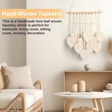 Tapestry quatre håndlavet flad guirlande vævede blade Hjem - Tilbehør og dekorationer Naty Shop
