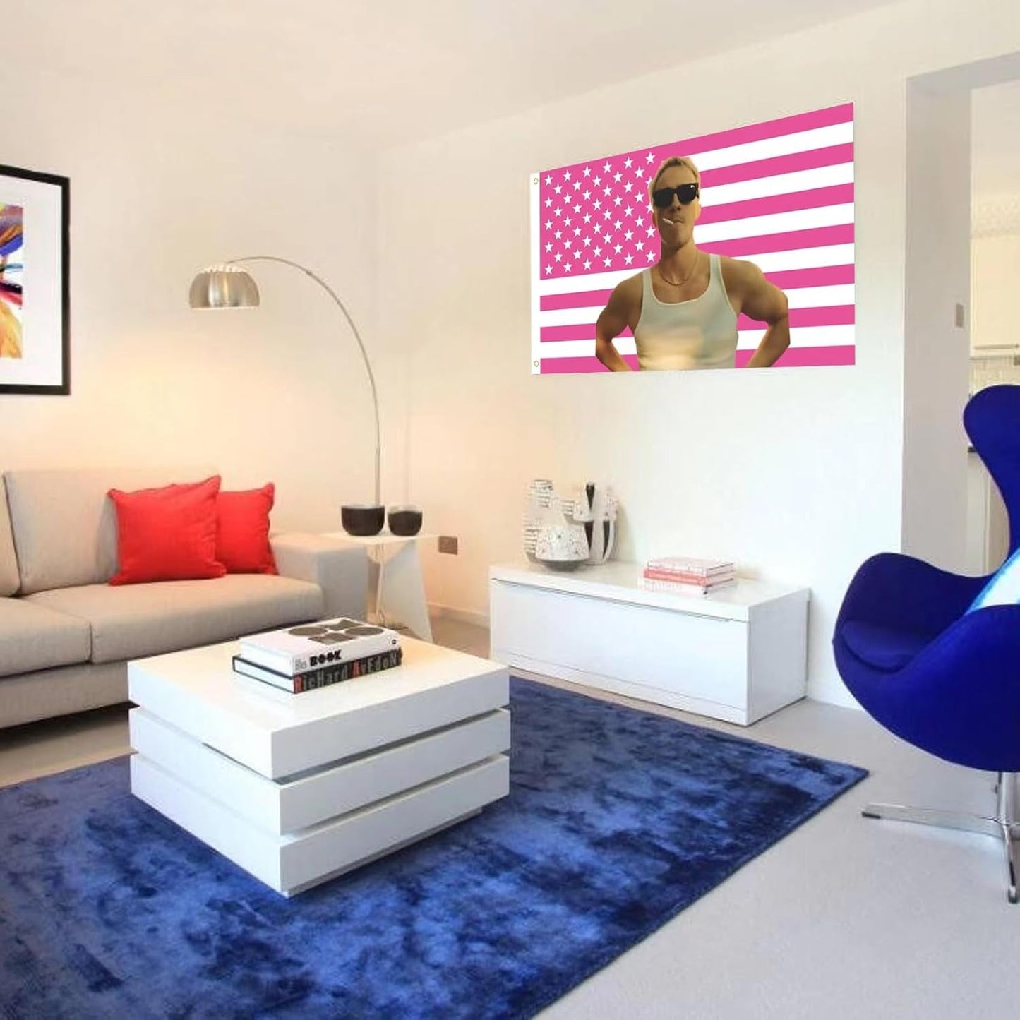 Vægtæppehylder Cameron Amerikansk flag interiør eksteriør Hjem - Tilbehør og dekorationer Naty Shop