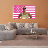 Vægtæppehylder Cameron Amerikansk flag interiør eksteriør Hjem - Tilbehør og dekorationer Naty Shop