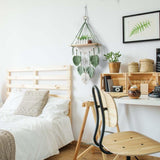 Tapestry træhylde guirlande vævede blade Hjem - Tilbehør og dekorationer Naty Shop