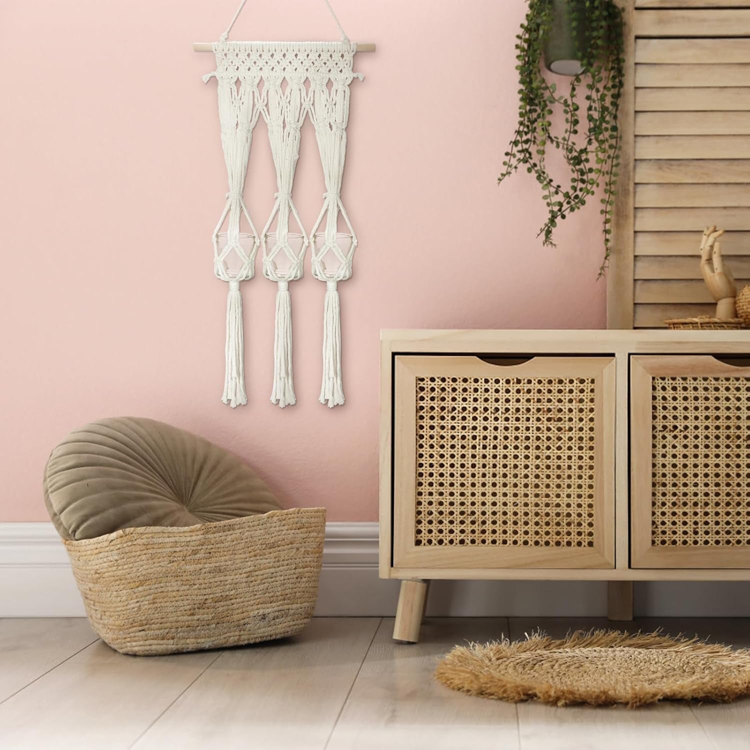 Tapestry hylde glas lysestager lavet Casa - Tilbehør og dekorationer Naty Shop