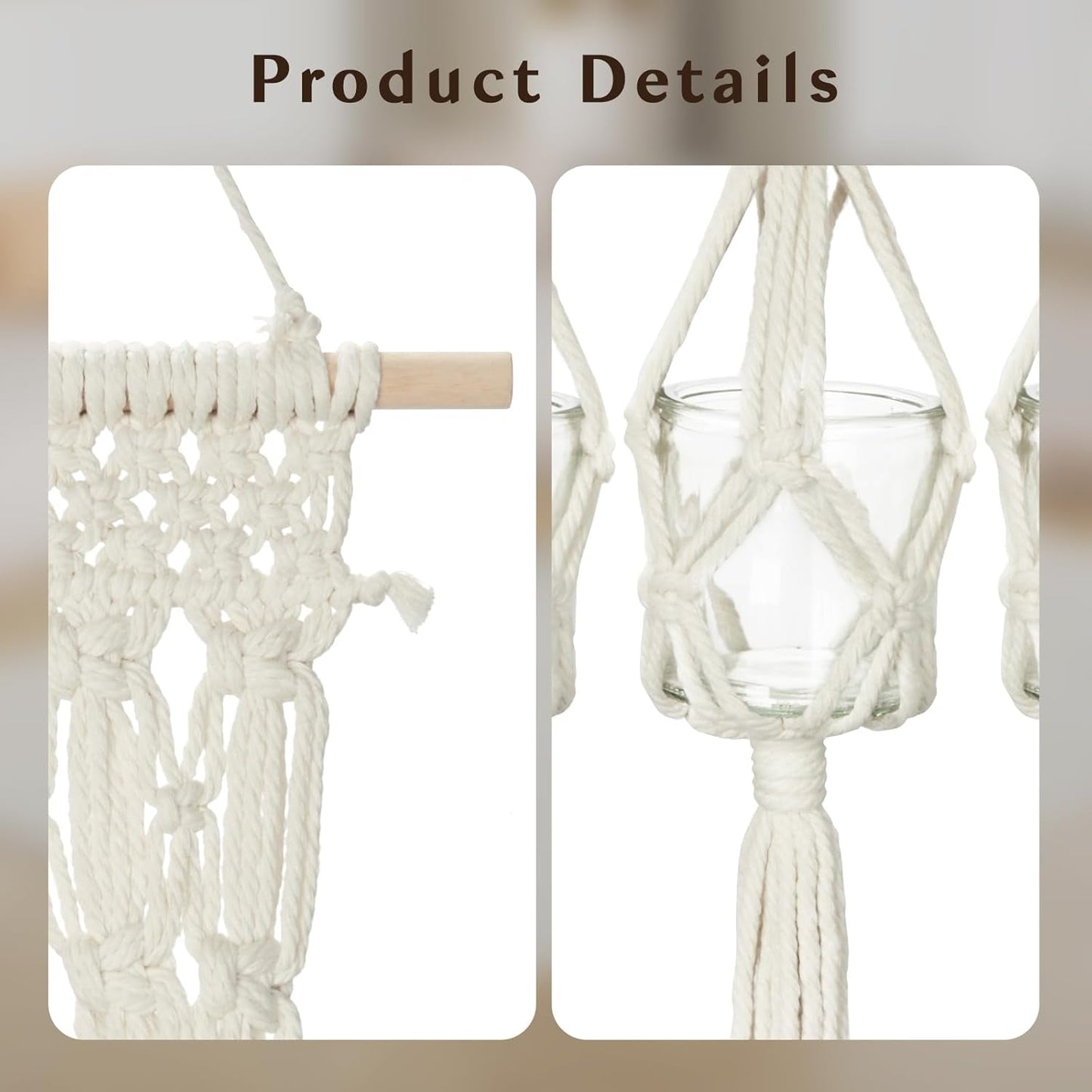 Tapestry hylde glas lysestager lavet Casa - Tilbehør og dekorationer Naty Shop