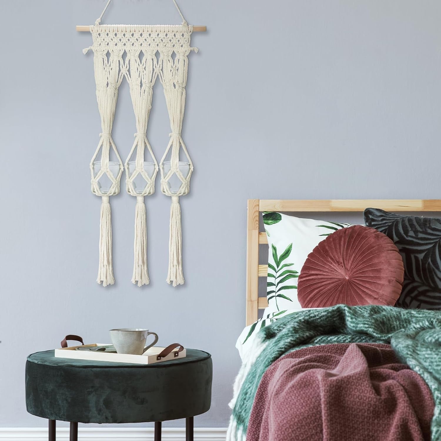 Tapestry hylde glas lysestager lavet Casa - Tilbehør og dekorationer Naty Shop