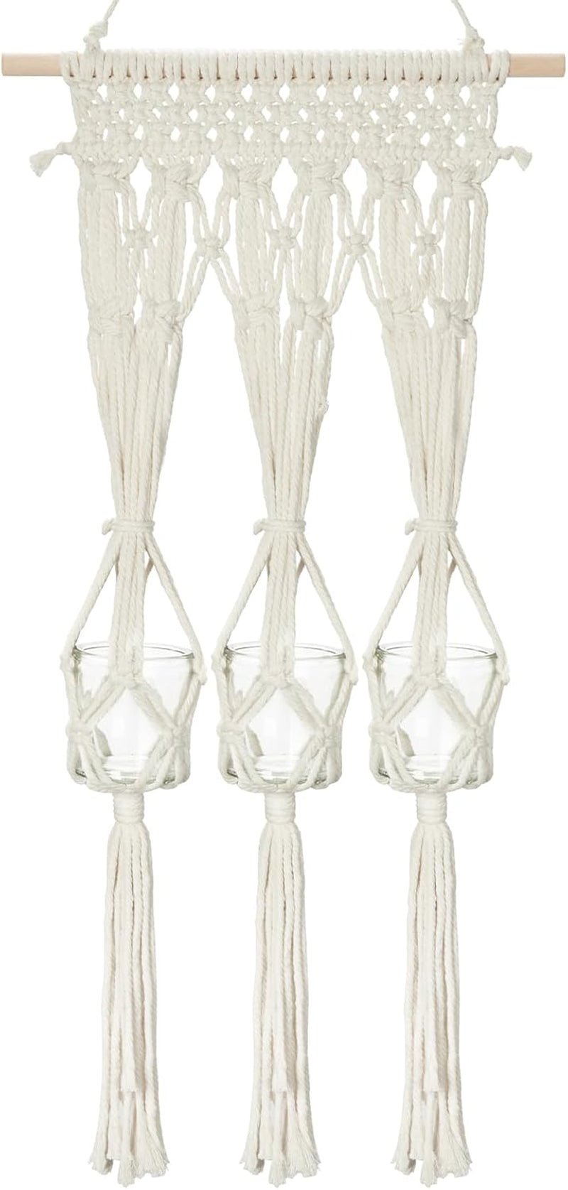 Tapestry hylde glas lysestager lavet Casa - Tilbehør og dekorationer Naty Shop White