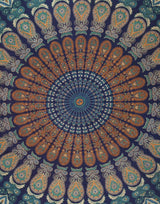 Rund gobelin påfugl mandala centimeter rund hippie front Hjem - Tilbehør og dekorationer Naty Shop