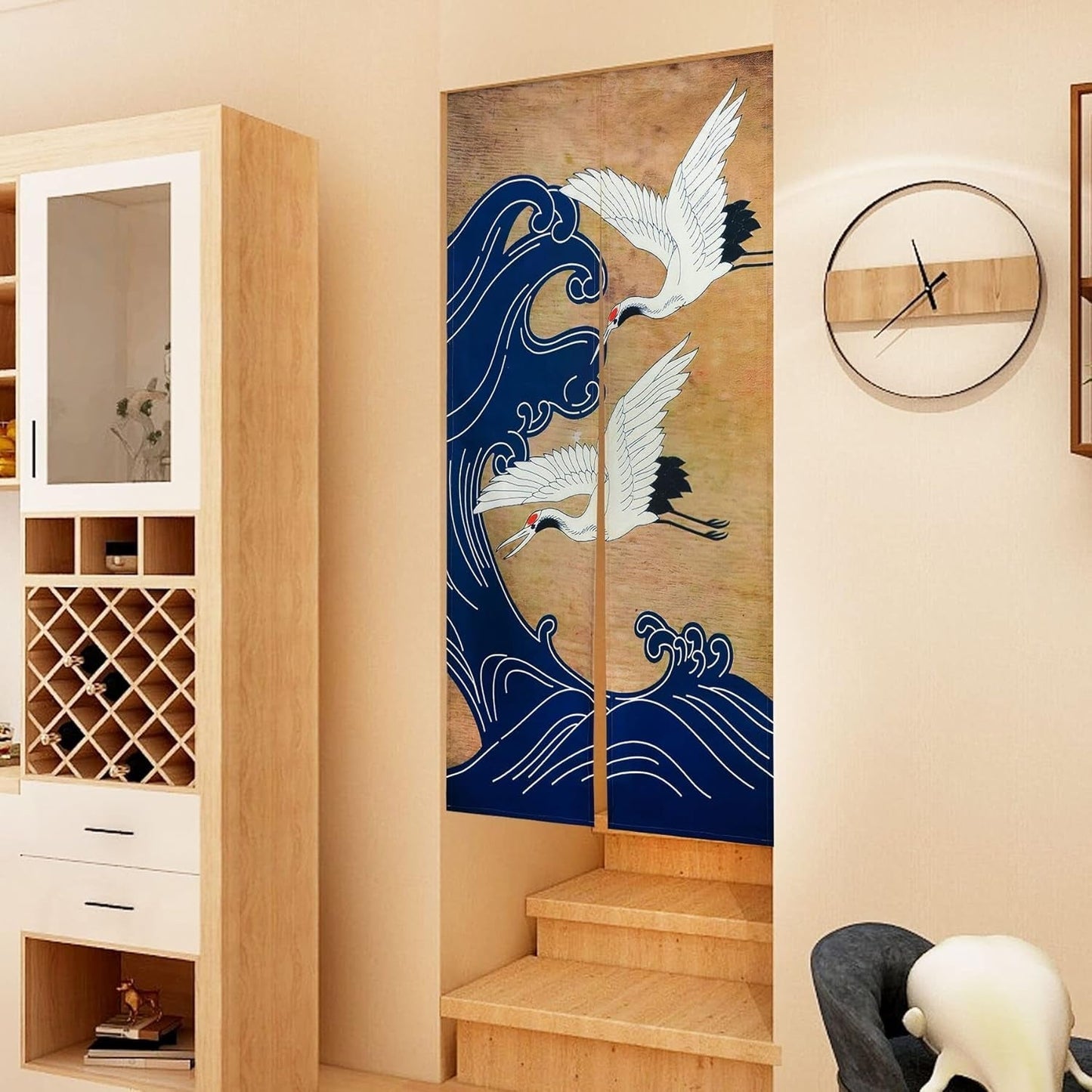 Japansk stil gobelin tykt linned noren langt gardin Hjem - Tilbehør og dekorationer Naty Shop