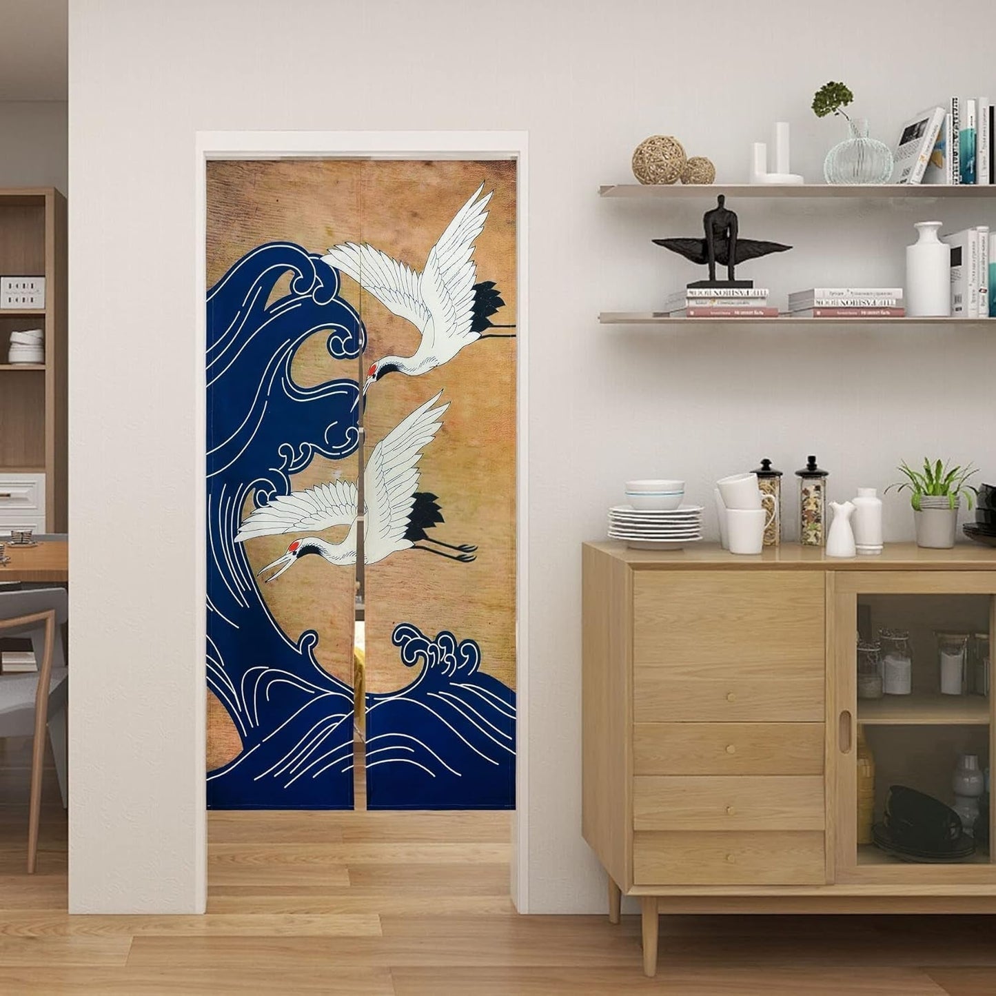 Japansk stil gobelin tykt linned noren langt gardin Hjem - Tilbehør og dekorationer Naty Shop