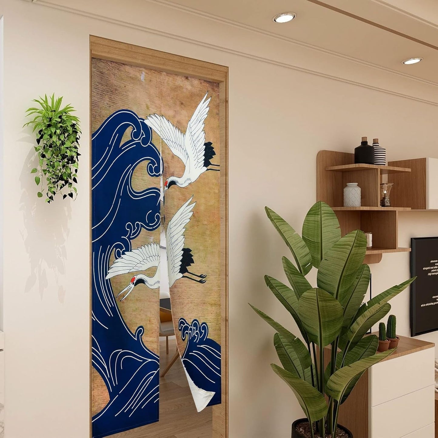 Japansk stil gobelin tykt linned noren langt gardin Hjem - Tilbehør og dekorationer Naty Shop
