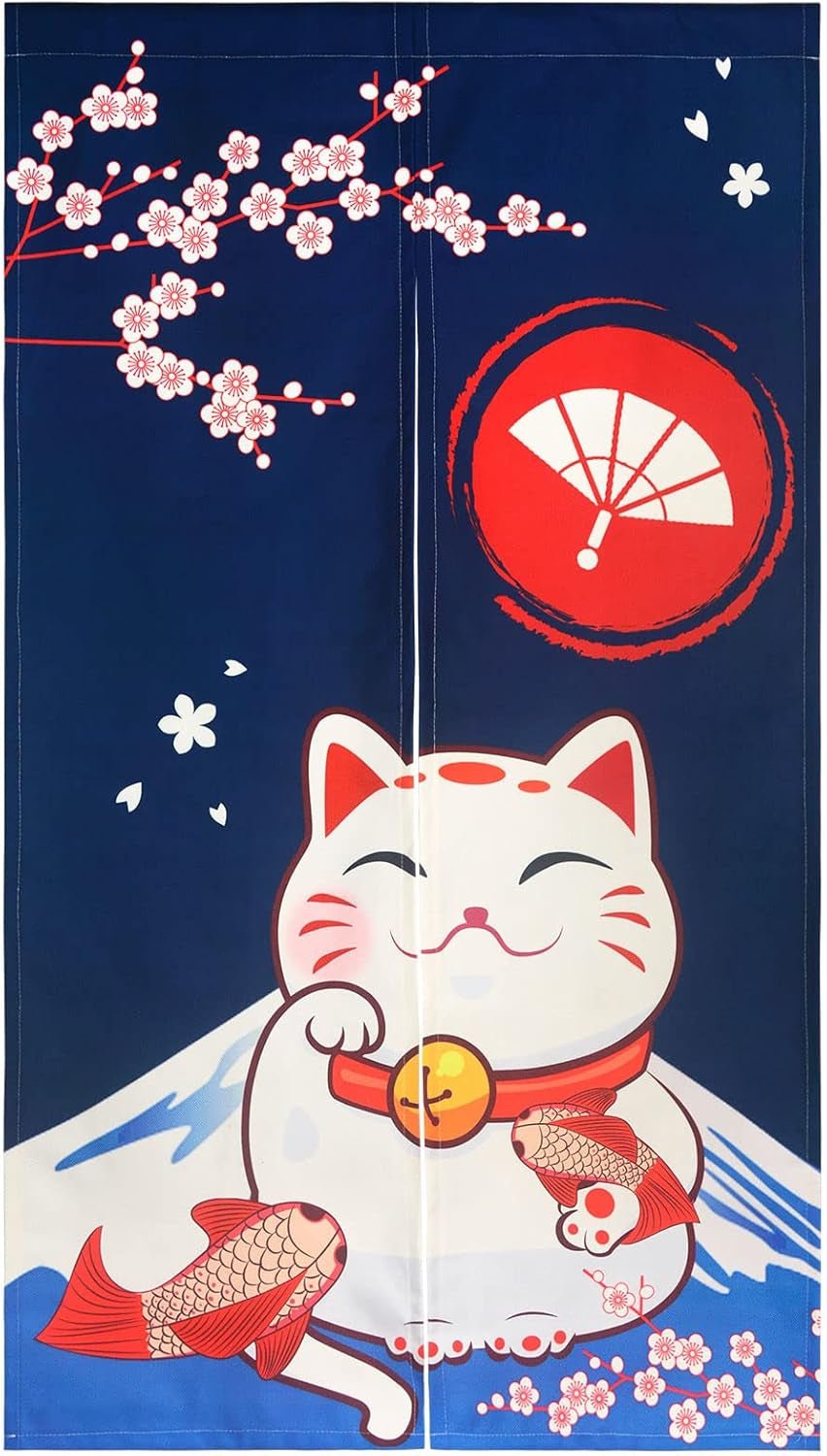 Japansk stil gobelin tykt linned noren lange gardiner Hjem - Tilbehør og dekorationer Naty Shop Standardtitel