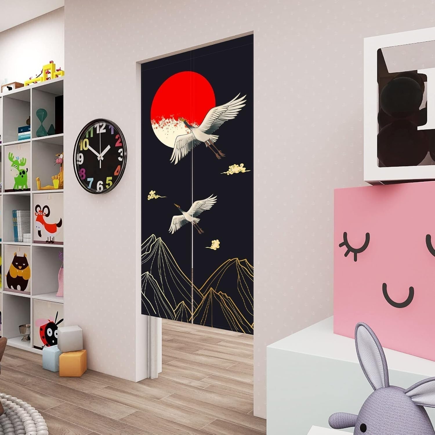 Japansk stil gobelin tykt linned noren lange gardiner Hjem - Tilbehør og dekorationer Naty Shop