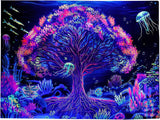 Tapestry suaywo psykedelisk fluorescerende trælivskamera Hjem - Tilbehør og dekorationer Naty Shop Standardtitel