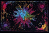 Tapestry sun moon star spirituel astetisk regnbue bomuld Hjem - Tilbehør og dekorationer Naty Shop
