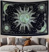 Tapestry sol måne stjerne spirituel astetisk regnbue bomuld Hjem - Tilbehør og dekorationer Naty Shop Hilsen 210L X 140B Cm