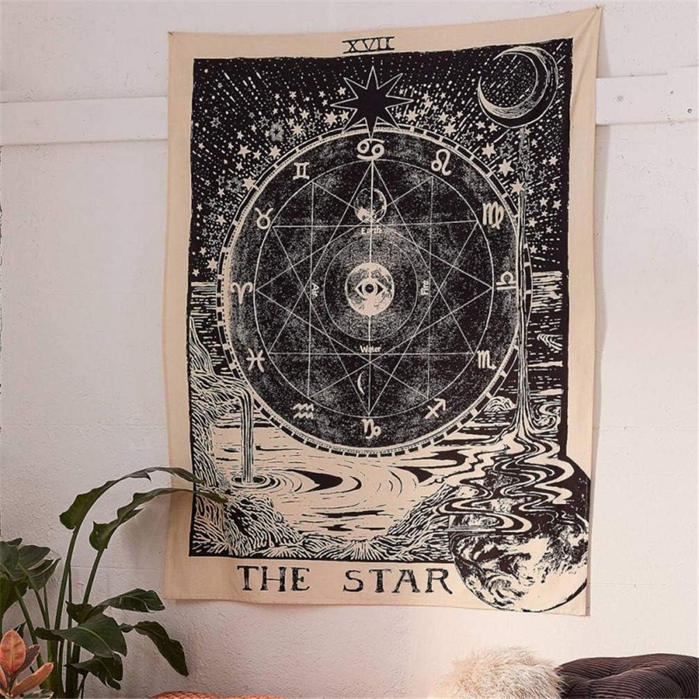 Sun tarot gobelin Hjem - Tilbehør og dekorationer Naty Shop Blå, hvid 150L X 129B Cm