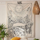Sun tarot gobelin Hjem - Tilbehør og dekorationer Naty Shop Blå/hvid 129L X 9B Cm
