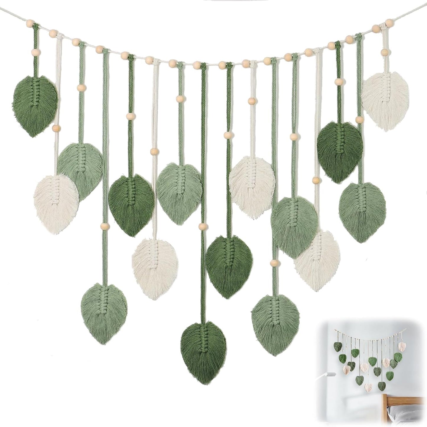 Tapestry suspension dekoration vævede blade Hjem - Tilbehør og dekorationer Naty Shop Standardtitel