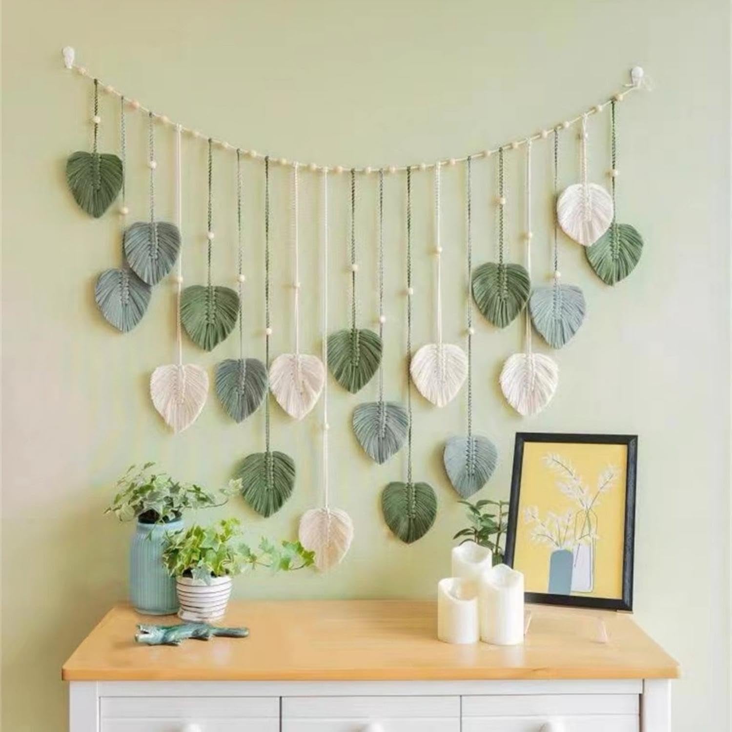 Tapestry suspension dekoration vævede blade Hjem - Tilbehør og dekorationer Naty Shop