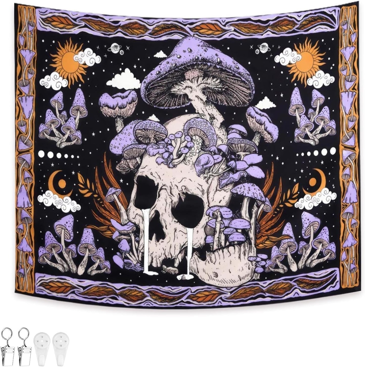 Gobelin gobelin grønne sommerfugle børstet stof Hjem - Tilbehør og dekorationer Naty Shop Violet kranium