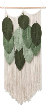 Gobelin gobelin gobelin håndvævede grønne blade Hjem - Tilbehør og dekorationer Naty Shop Beige