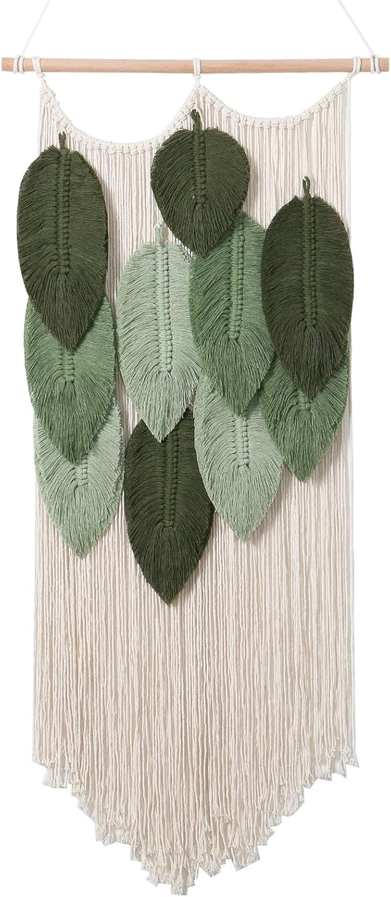 Gobelin gobelin gobelin håndvævede grønne blade Hjem - Tilbehør og dekorationer Naty Shop Beige