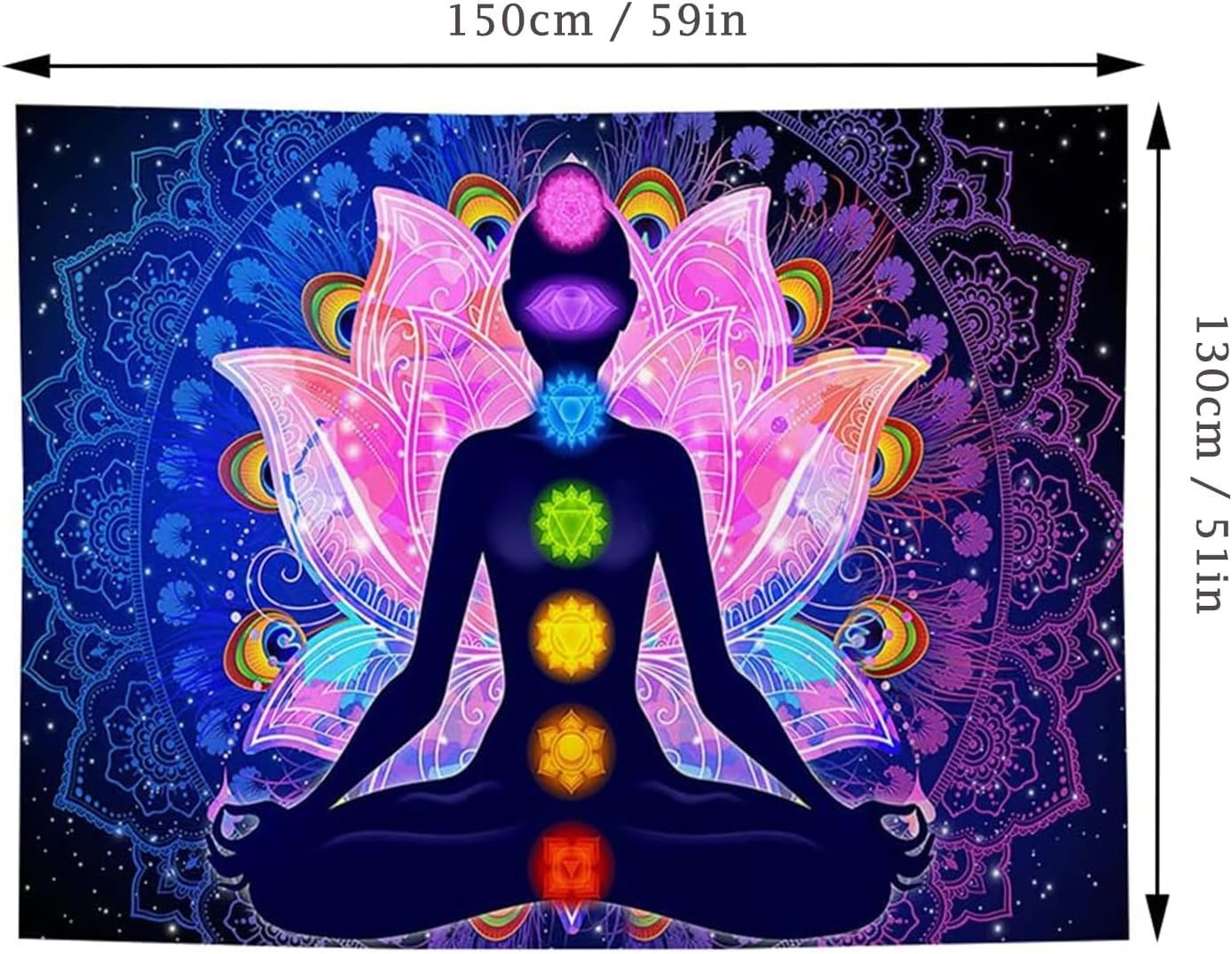 Farverigt mystisk mandala tapet Hjem - Tilbehør og dekorationer Naty Shop